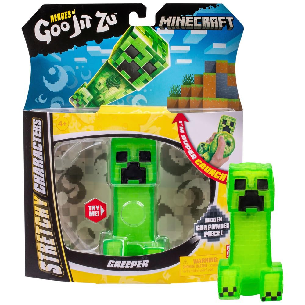 Bandai CO42959 Heroes de GOO JIT To Action Figure, Minecraft Universe, Creeper, Coarse and Crusher, Multi-Colour — image 1