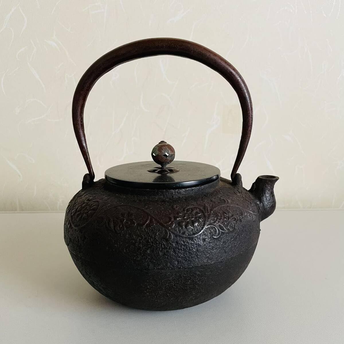 Amazon | 鉄瓶 鉄製 煎茶道具 鉄瓶 漏れ無し 現状中古品 骨董品