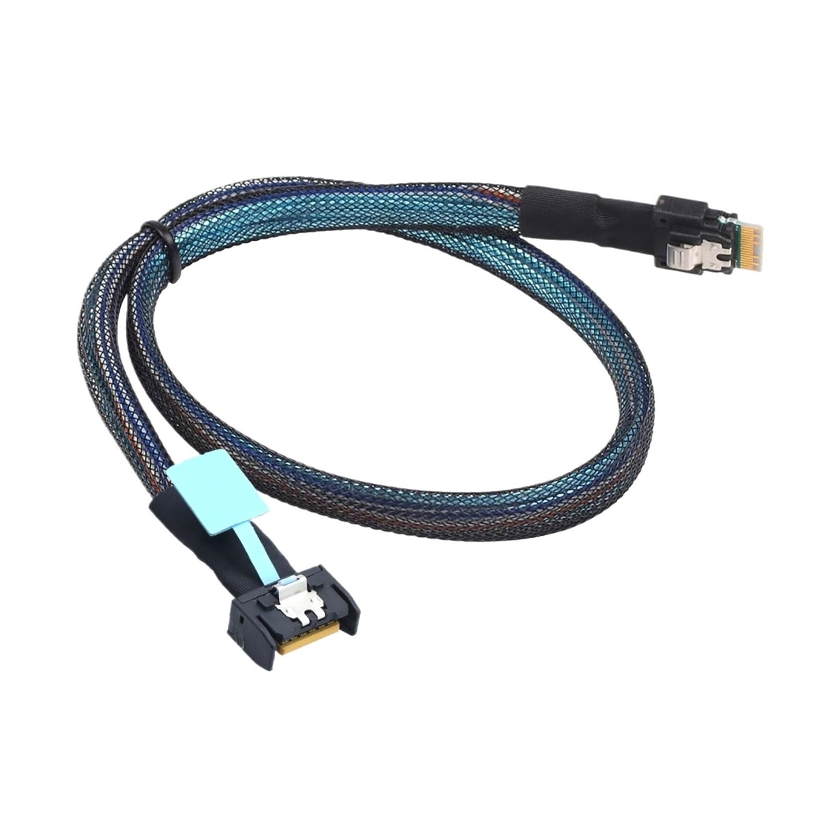 ZHANGLH Câble de disque dur interne PCIE Slimline mi ni S*A*S MCIO 38P vers Slimline SFF-8654 4i 0,5 m