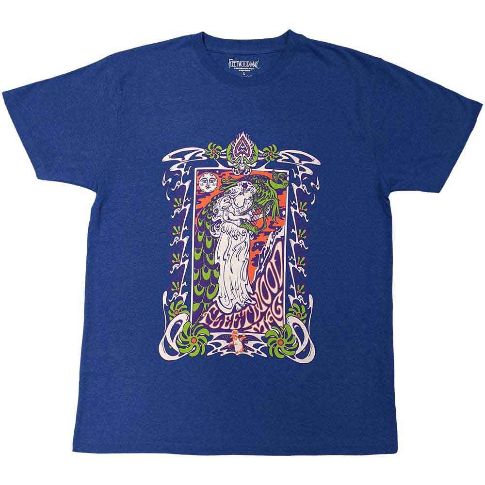 Fleetwood Mac T Shirt Lady Lyre Band Logo Official Unisex Blue M