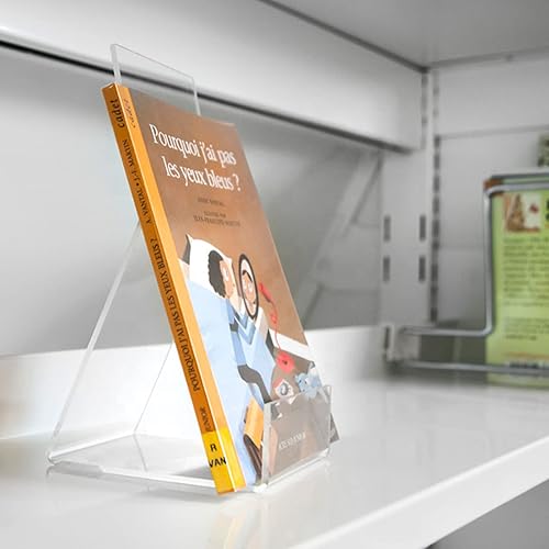 Miniatura 5 de 6 soportes acrílicos para libros, pantalla acrílica transparente para libros, tabletas, periódicos, revistas, libros de texto, CD, hojas de música,