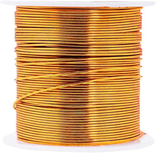 Vista 663 de Mandala Crafts Alambre de aluminio anodizado de calibre 8 para hacer joyas, alambre neutro flexible de color de 128 pies, flexible y flexible