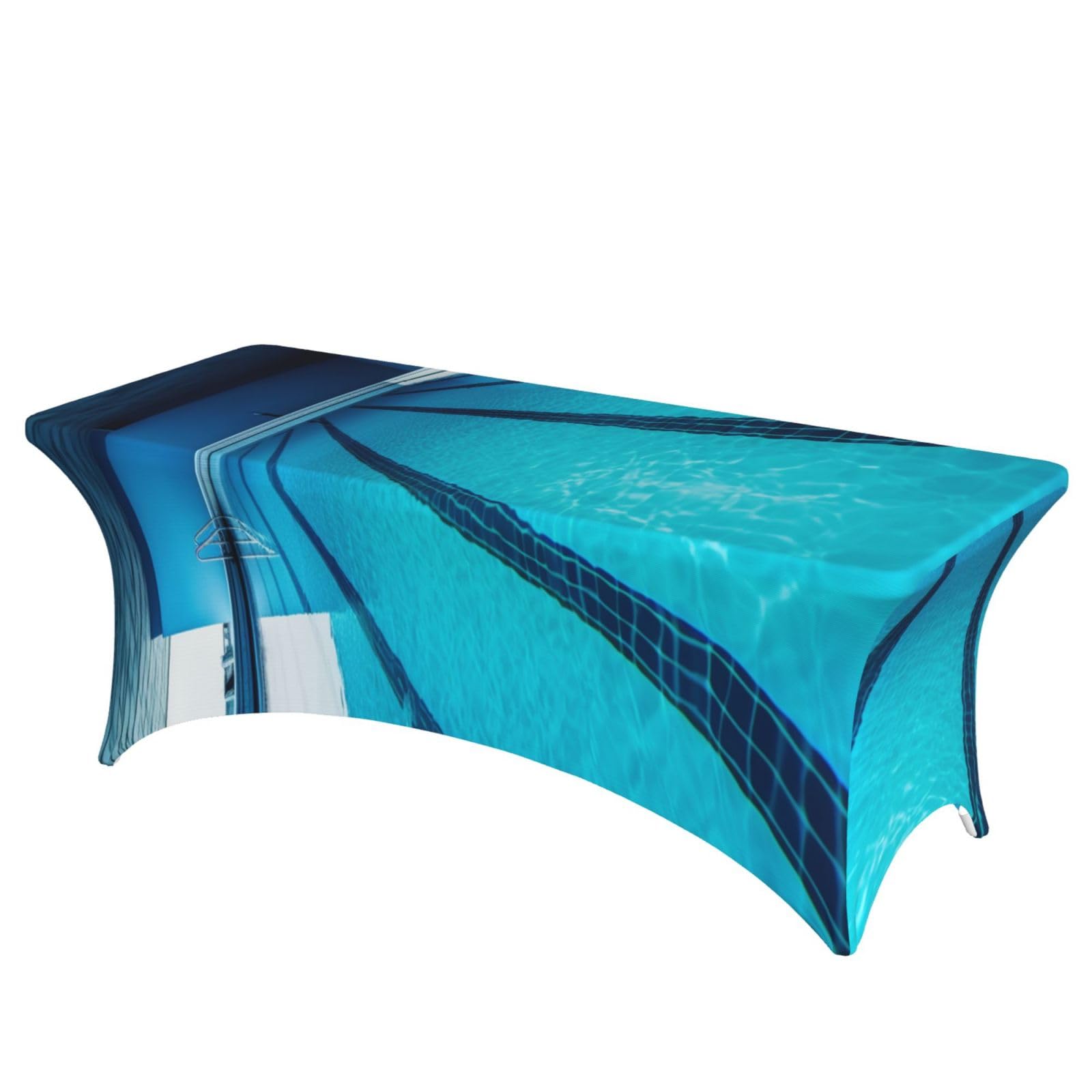 Nappe de piscine bleue extensible 1,8 m lavable pour événement et fête