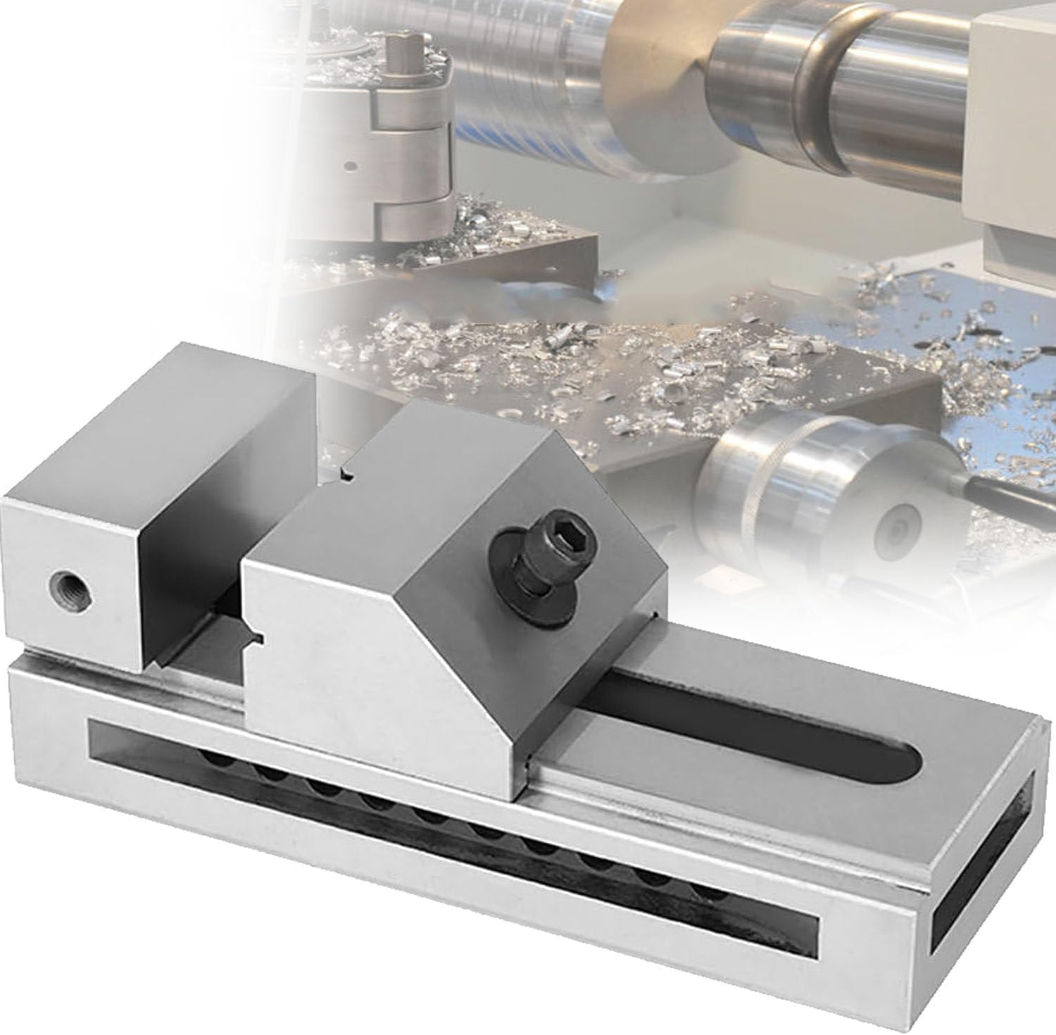 ZMJGLL Precision Milling Vise,Screwless Toolmaker Vise for Machinist Clamping and Grinding,Exceptional Holding Strength,Versatile Usage (2.5 inch)