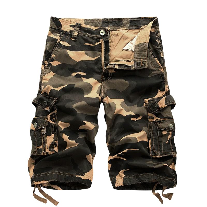 Bermudas de verano para hombre, estilo militar, camuflaje, con múltiples bolsillos, estilo militar