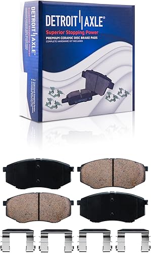 Miniatura 8 de Detroit Axle - Kit de frenos para FWD Hyundai Tucson Kia Sportage Frenos Rotores Pastillas de freno de cerámica 11.02 pulgadas Delantero y 10.32