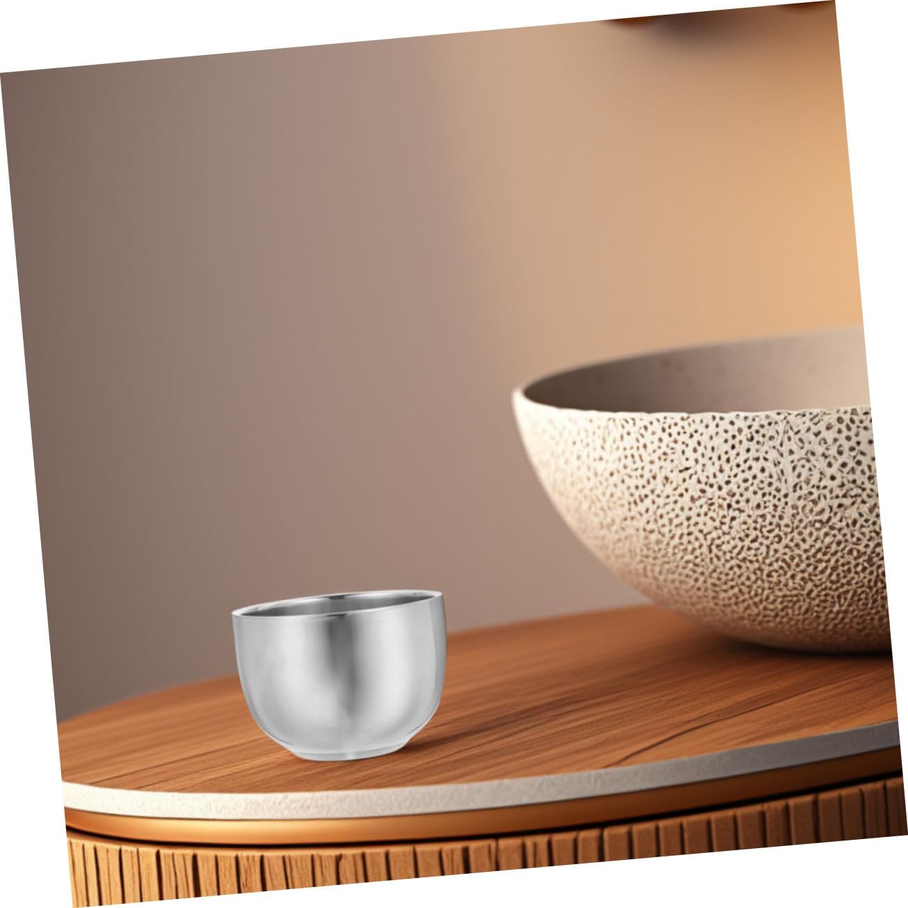 2pcs Men's Shaving Soap Bowl Shave Mug Stainless Steel Double Layer Shaving Lather Bowl for Creation