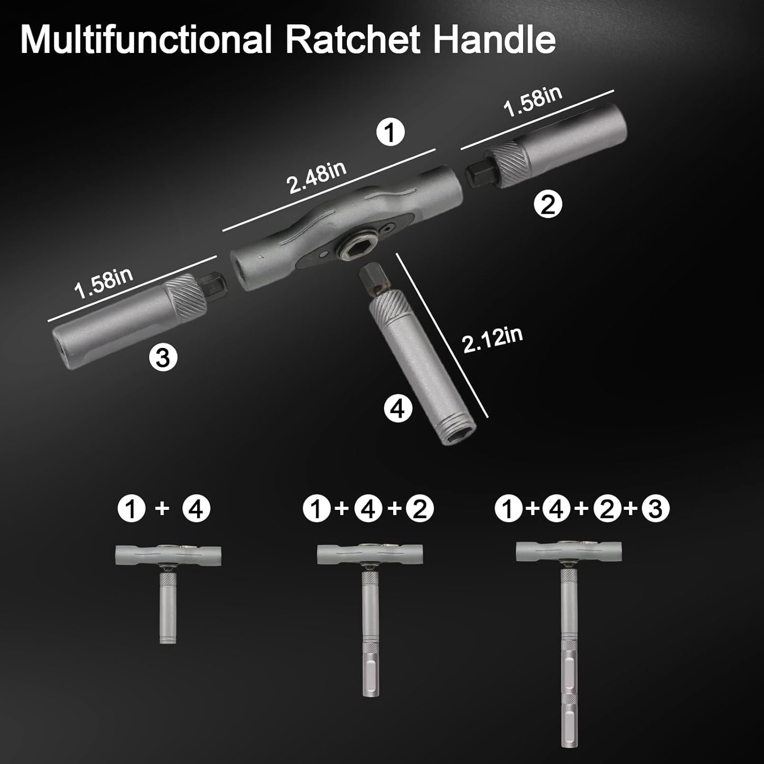 Professional 24-in-1 Magnetic Ratchet Screwdriver Set, Multi-Bit Driver Kit with Detachable Handle & Storage Case for Furniture, Computers, Bicycles & More