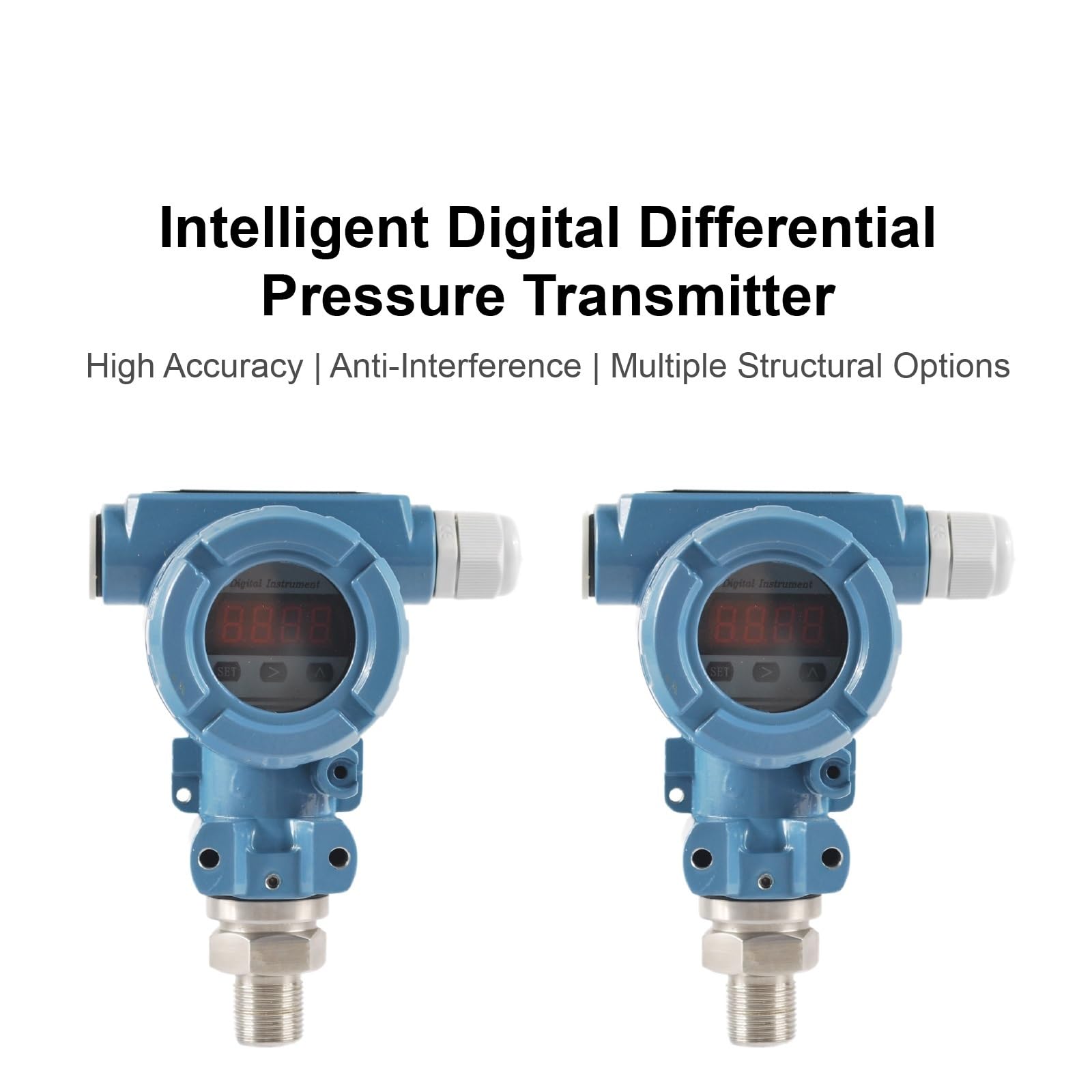 Trasmettitore di pressione differenziale con display digitale Sensore livello del liquido ad alta precisione 4-20 mA Alta precisione(10KPA)