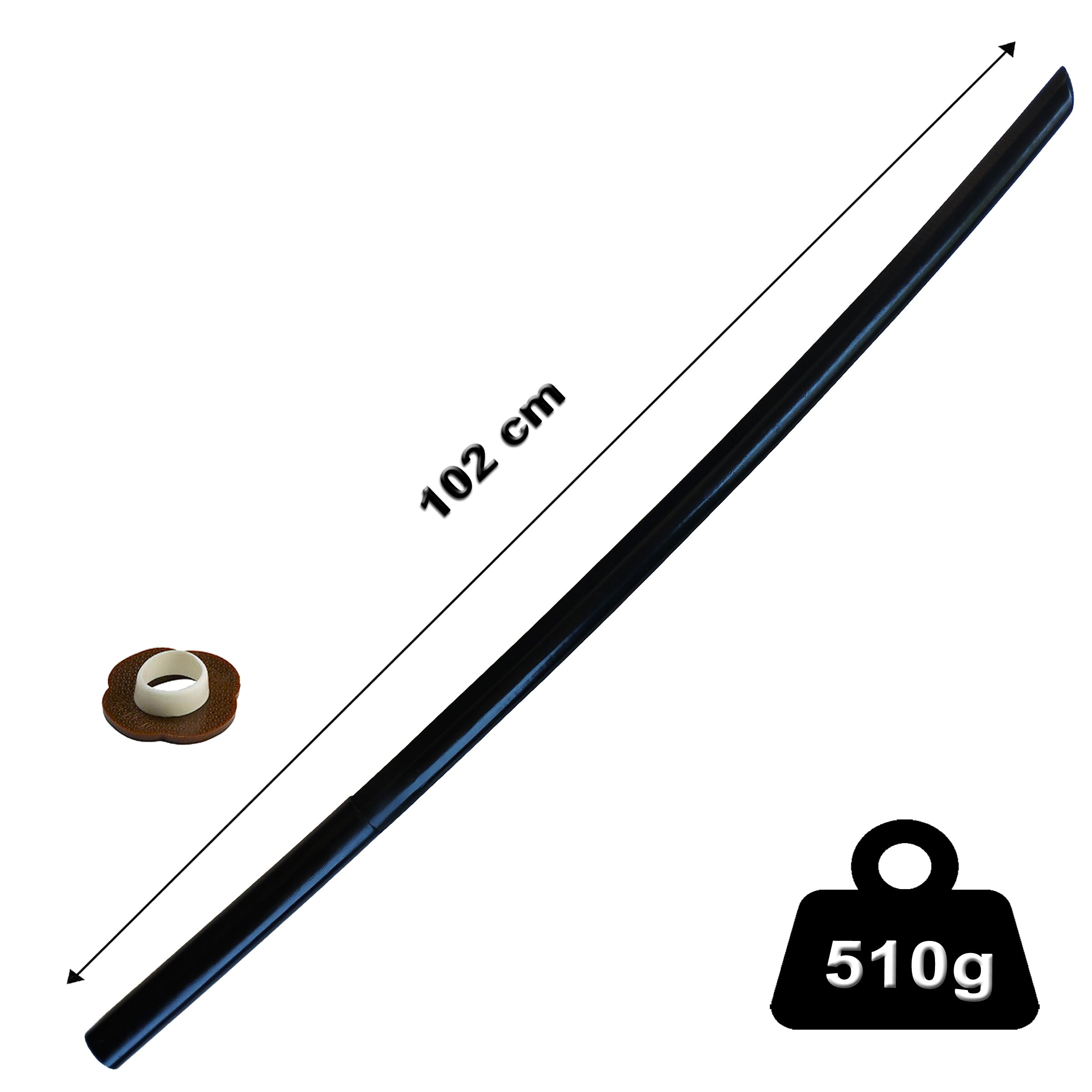 Bokken en bois Suburito, Bokuto avec Tsuba - Entraînement pour Aikido, Iaido, Kobudo, Kendo (bois)