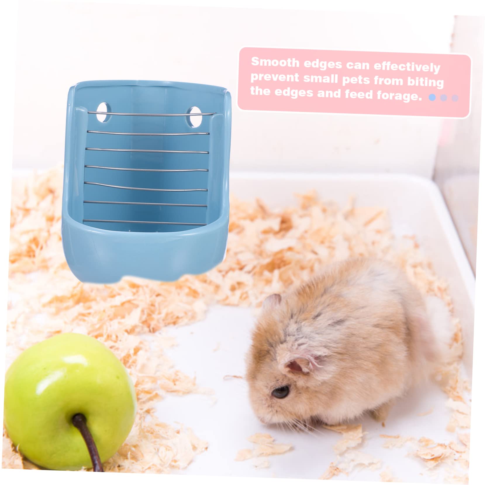 Mipcase Comedero para Mascotas Pequeñas de Cerámica Doble Propósito Estante de Alimentación para Cobayas Conejos Chinchillas Jaula