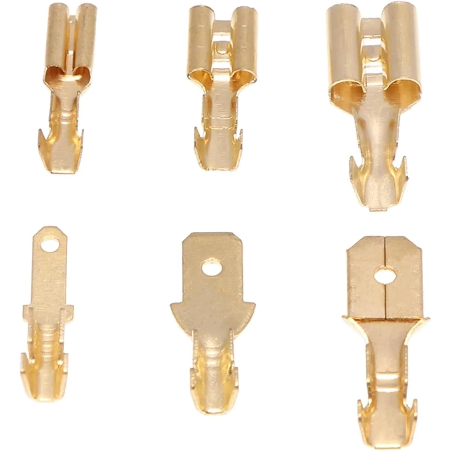 Wire Splice Connectors 2 Sets .8/4.8/6.3mm Male and Female Spade Connectors Assorted Kit Insulated Electrical Wire Terminals Crimper with Storage Box for All Gauge Wire Electrical Repair＆Installation