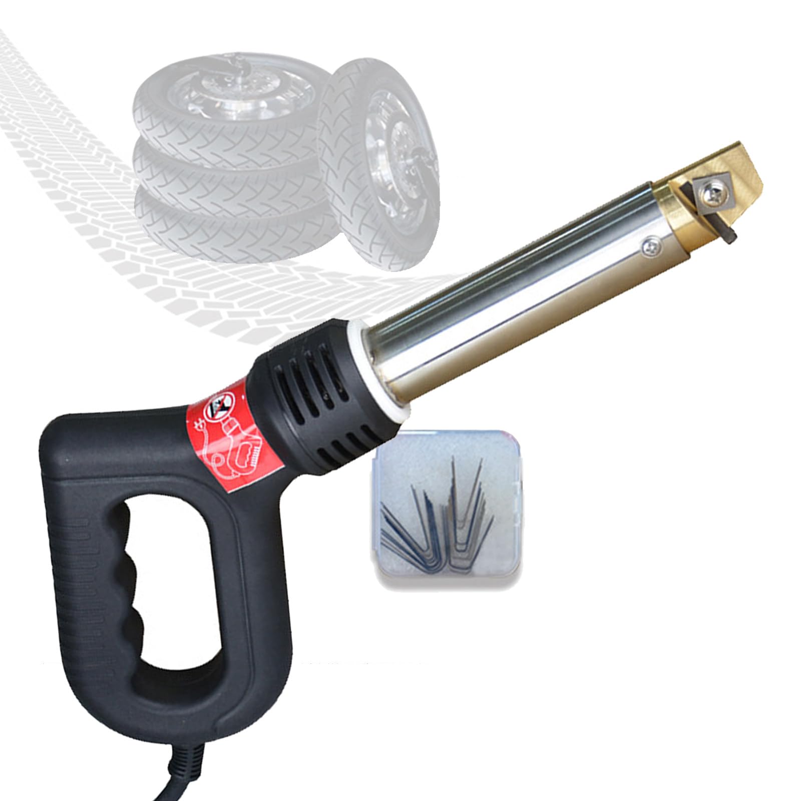 Máquina eléctrica para ranurar neumáticos de Motocicleta, ranuradora portátil de 300 W con 10 Cuchillas para neumáticos de Camiones y Furgonetas, Herramienta portátil