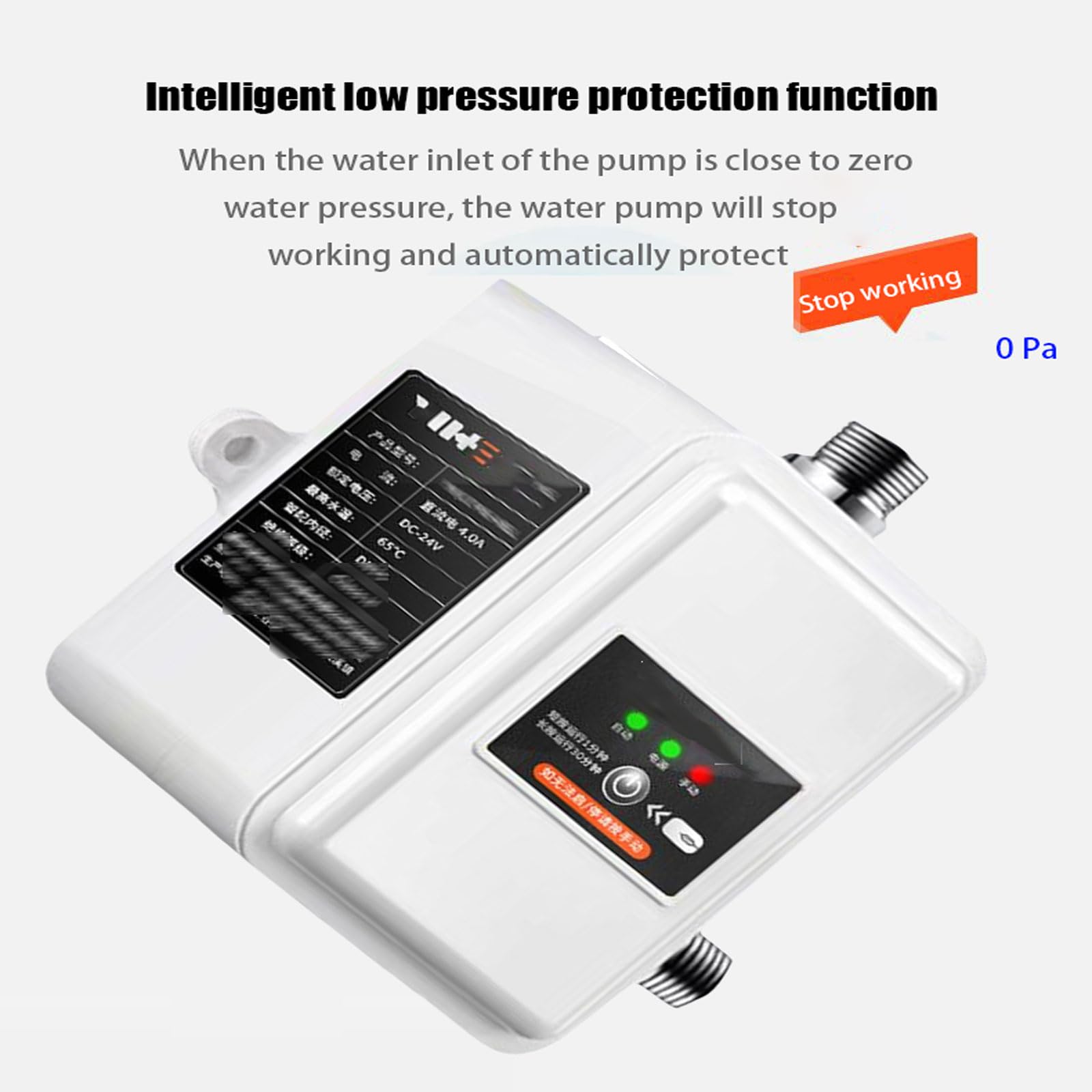 Home Wasserdruck Boosterpumpe Automatische Hochdruck Duscher höhungspumpe, Intelligenter Start-Stopp Druckpumpe Geräuscharme für Zuhause Warmwasserbereiter Badezimmer Dusche