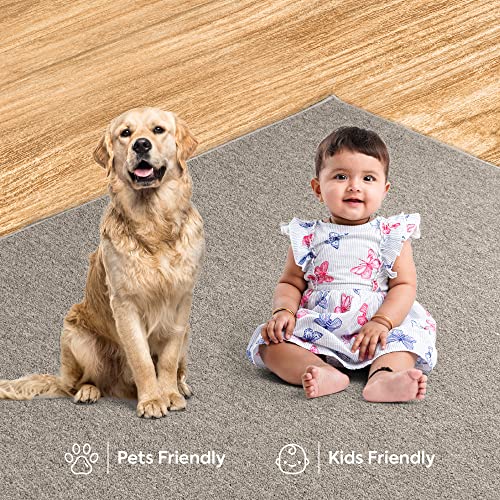 Furnish My Place Modern Indoor/Outdoor Commercial Solid Color Rug - Beige, 10' X 14', Pet And Kids Friendly Rug. Made In Usa, Rectangle, Area Rugs Great For Kids, Pets, Event, Wedding #TOP2