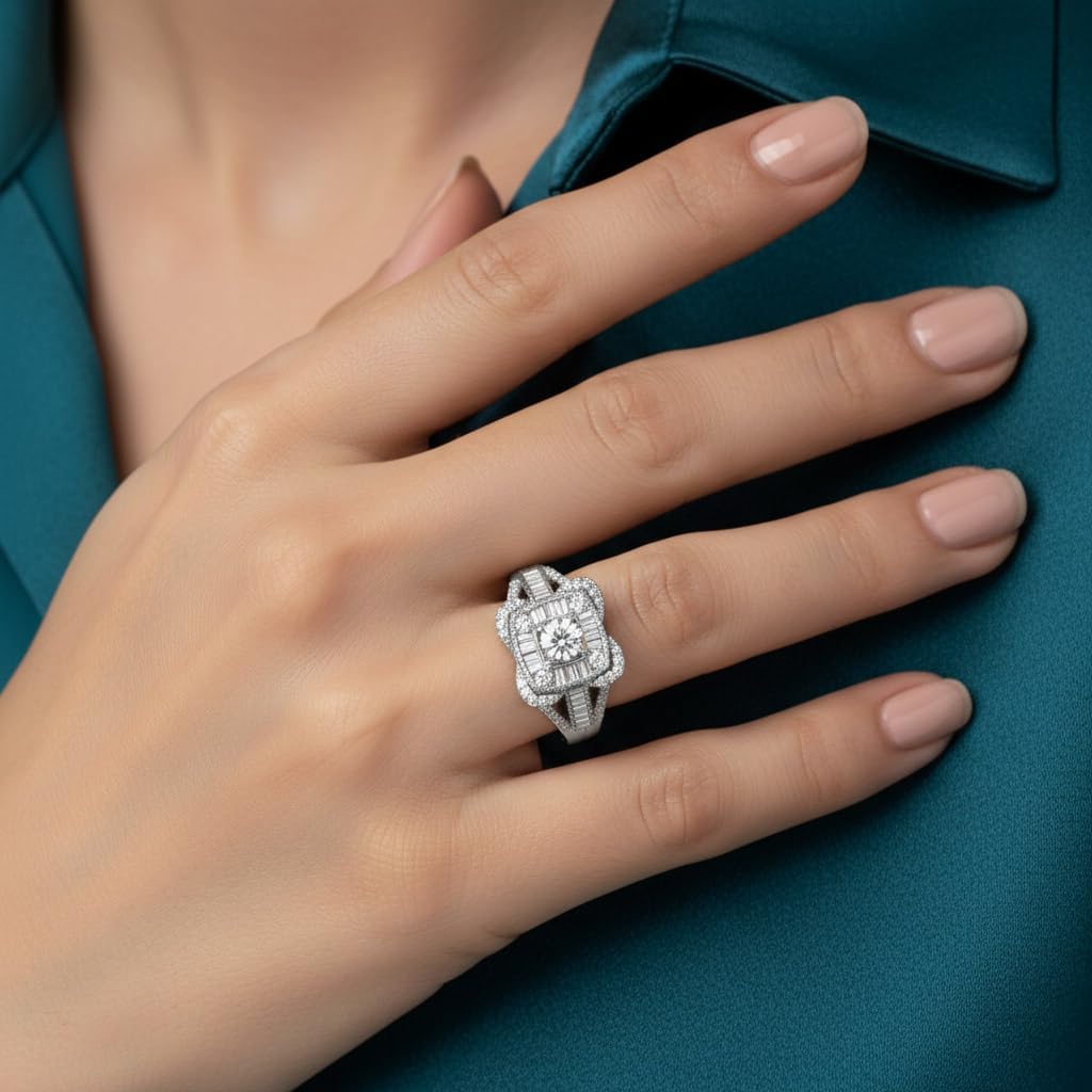 1/2 Carat Diamond Engagement Ring Band in 10K Gold