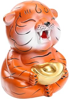 Tiger Piggy Bank Ceramic Cartoon Money Saving Pot for Children | Creative Desktop Decoration, Coin Storage Gift, Tiger-shaped Novelty Piece for Boys and Girls Rooms and Party Presents