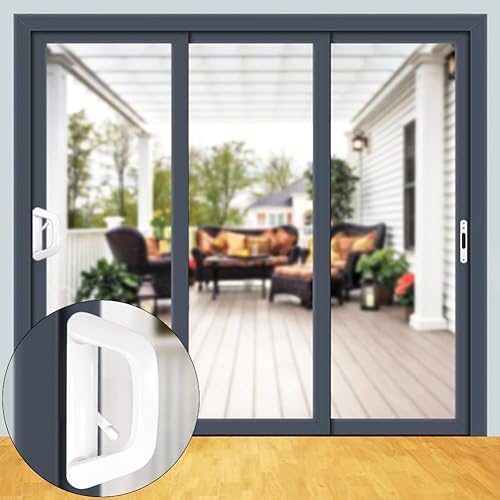 Miniatura 6 de Juego de manijas de puerta corrediza de patio con cerradura de embutir, adecuado para puertas corredizas de patio de vidrio con grosor de 1.5 a 2