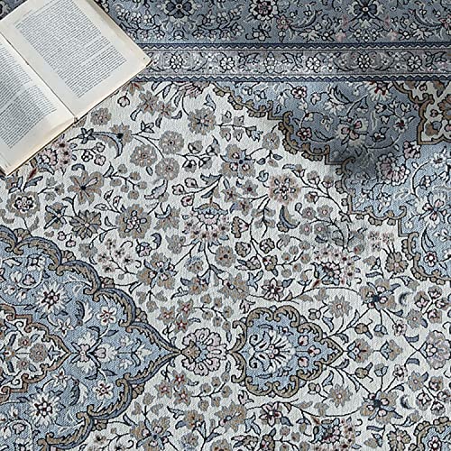 DXIN Klassischer Orientteppich, Vintage Teppichs, Perserteppich Waschbar, Handgefertigter Traditioneller Orientalischer… – Bild 4