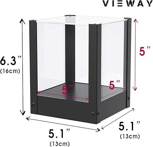 Miniatura 7 de Estuche de exhibición, caja de almacenamiento de acrílico transparente para coleccionables, figuras de acción de 5 pulgadas, estuche de cristal para