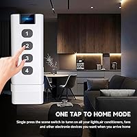 Vista 5 de ZigBee3.0 Botón remoto de escena Tuya Smart Remote, necesita Zigbee Hub, interruptor inteligente ZigBee Panel remoto funciona con la aplicación Tuya