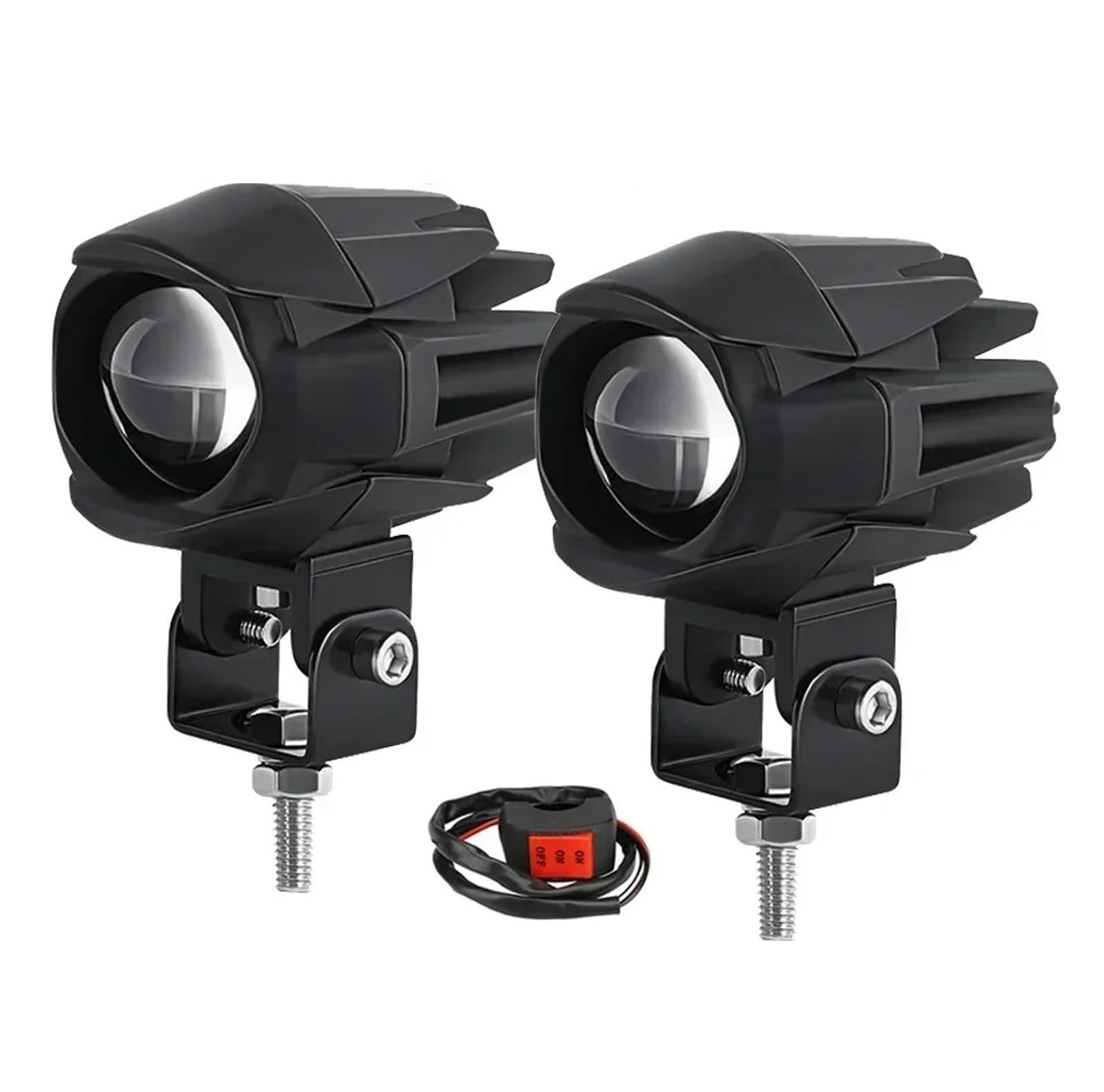 Motocicleta Antiniebla Foco LED para Motocicleta, Faro Antiniebla De Dos Colores, Luz De Conducción, Accesorios Auxiliares para Motocicletas, Faros Antiniebla