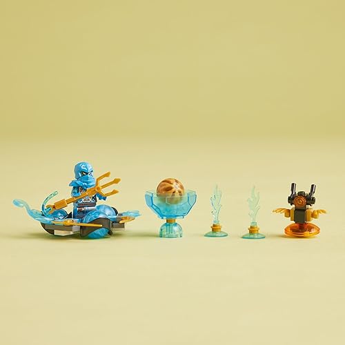Miniatura 4 de LEGO NINJAGO Nya's Dragon Power Spinjitzu Drift 71778 Juguete creativo Ninja azul, idea de regalo para niños y niñas de 6 años, juguetes giratorios