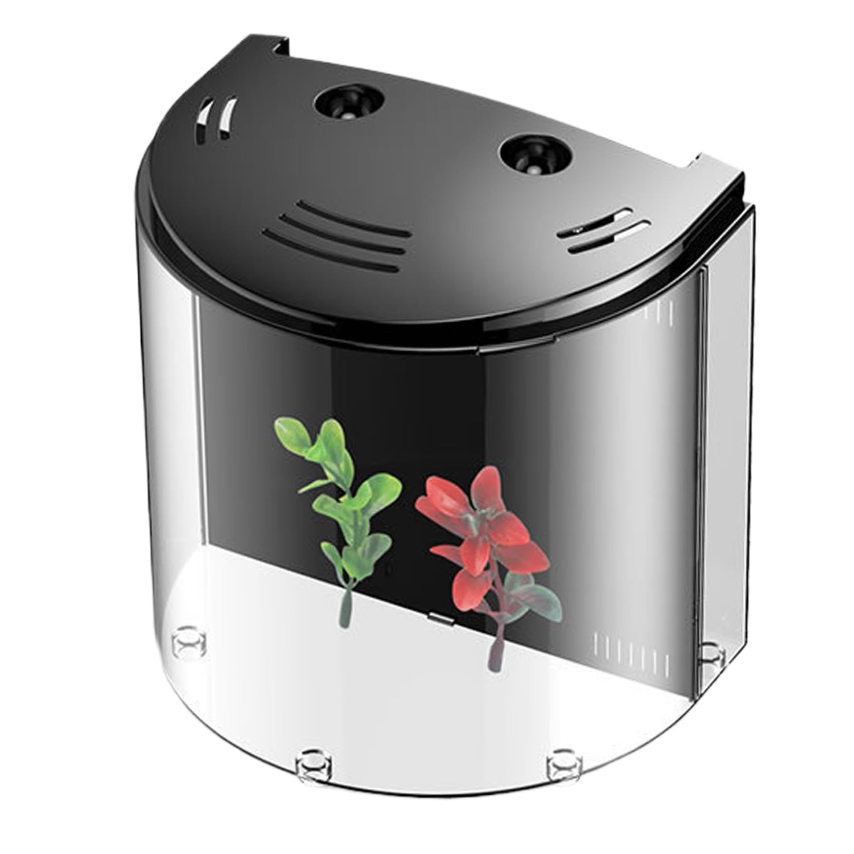 Aquarium en Acrylique Transparent avec Filtre à paroi arrière, Petit Aquarium de 5L avec lumière LED 7, 9x5, 5x8, 3 Pouces