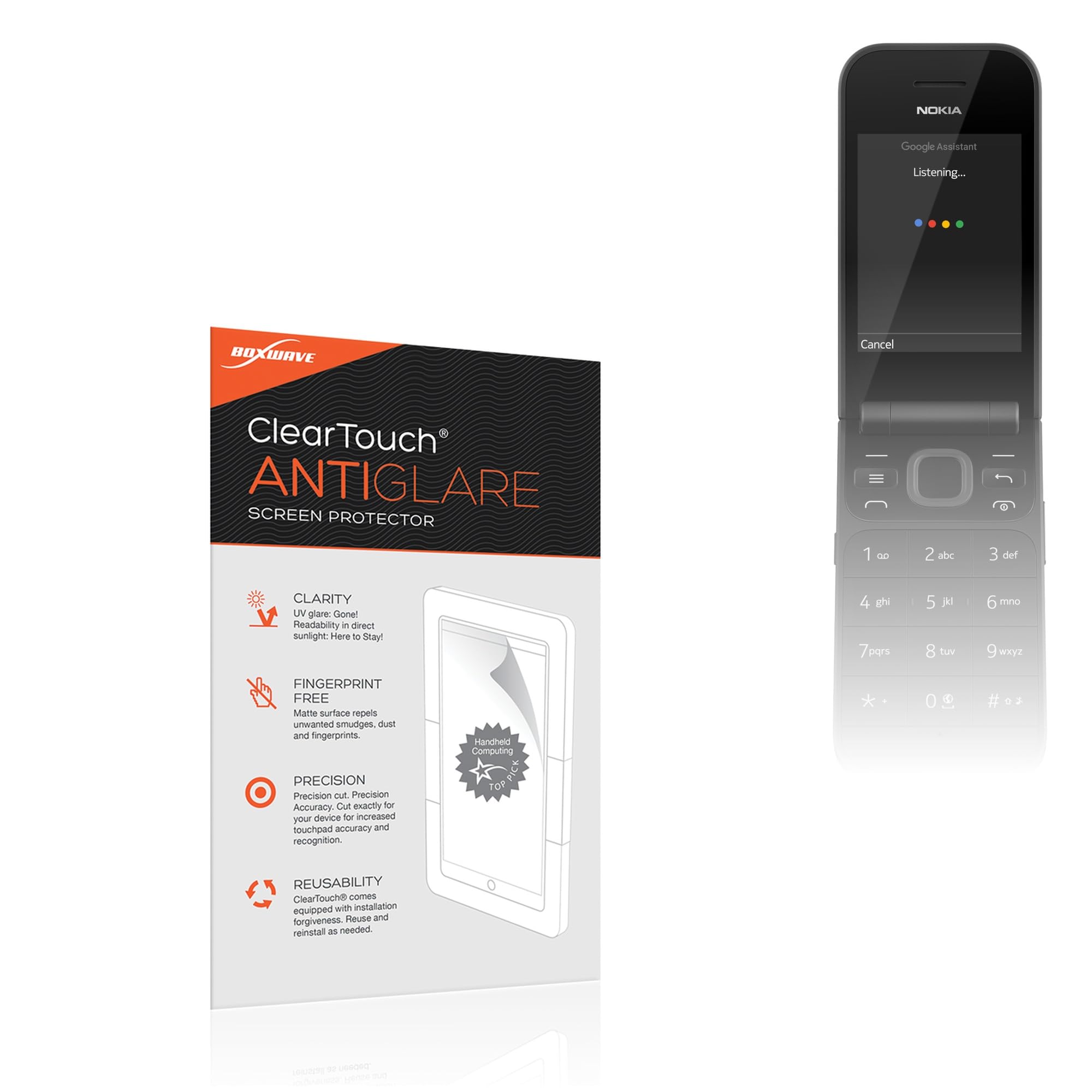 Screen Protector Compatible with Nokia 2720 Flip - ClearTouch Anti-Glare (2-Pack), Anti-Fingerprint Matte Film Skin