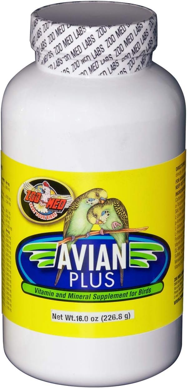 Zoo Med Avian Plus Vitamin & Mineral Supplement for Birds, 16oz
