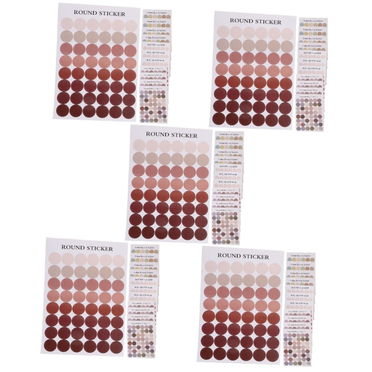 HOMSFOU 5 Sätze Aufkleber Personalisierte Sticker Geschenkverpackung Geschenkdeko Blumenstrauß Zeitschrift Etiketten Scrapbook-versorgung Beschriftungsmarkierung Papier 12 Blätter * 5