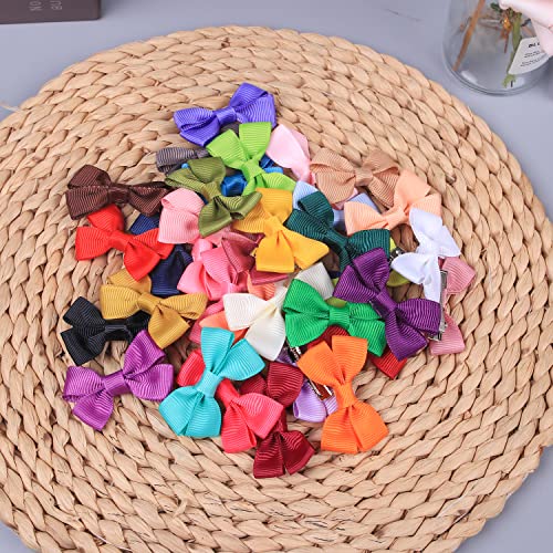 70Piece 2Inch Hair Bows For Baby Girls,35Colors In Pairs Grosgrain Boutique Solid Ribbon Mini Bows Alligator Clips For Newborn Girls Infants Toddlers #TOP3