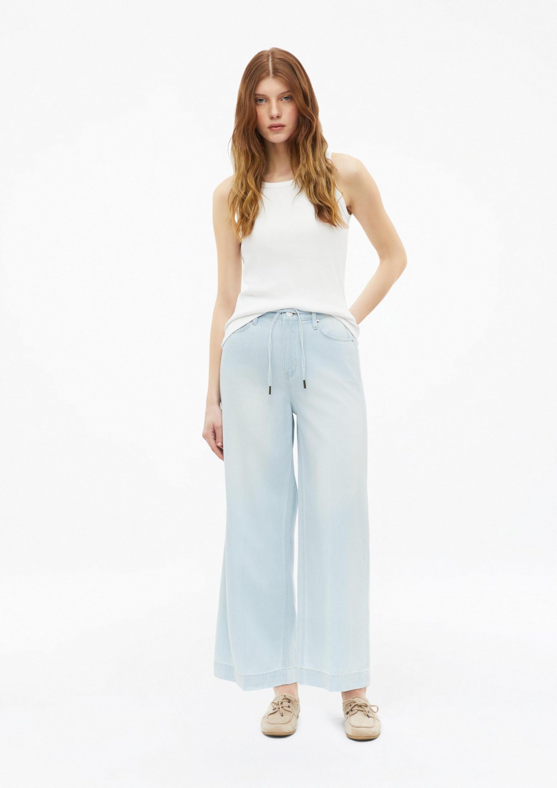 s.Oliver Culotte-Jeans Suri/High Rise/Wide Fit/im Leinenmix
