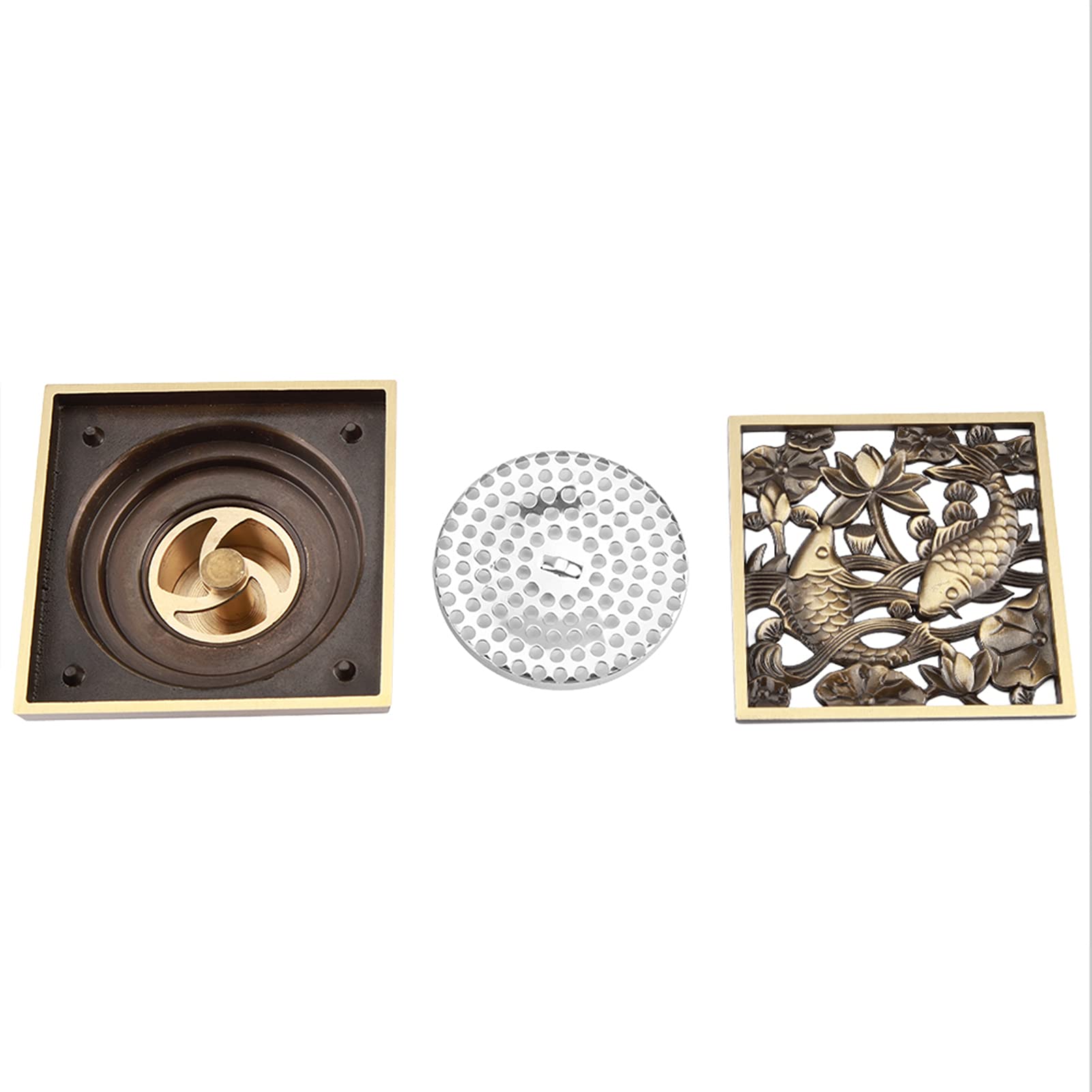 Garosa Drenaje Piso 10 cm lat¨®n con Filtro, Rejilla desag¨¹e Cocina Lavander¨ªa, Recoge residuos hogar Jard¨ªn Exterior, Drenaje Profesional, desag¨¹e Cocina Resistente