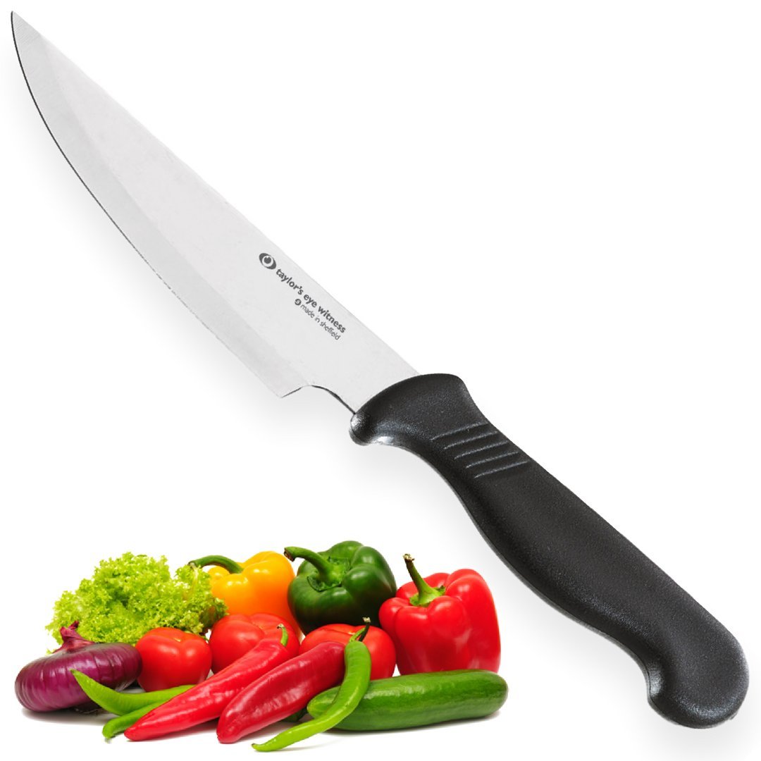 Taylors Eye Witness Sheffield Made Commercial Cooks Knife - Professional 12.5cm Cutting Edge with an Ultra Fine Blade, Precision Ground from Razor Steel. Fibre Grip Handle. — image 1