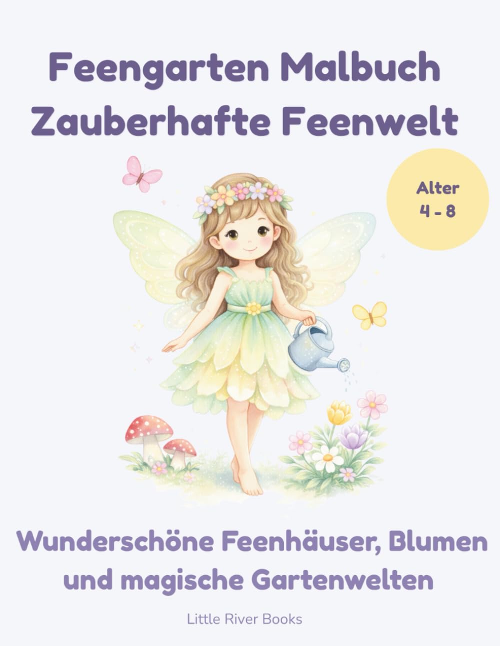 Feengarten Malbuch – Zauberhafte Feenwelt: Wunderschöne Feenhäuser, Blumen und magische Gartenwelten zum Ausmalen für Kinder von 4–8 Jahren (Zauberhafte Feenwelt Malbücher)