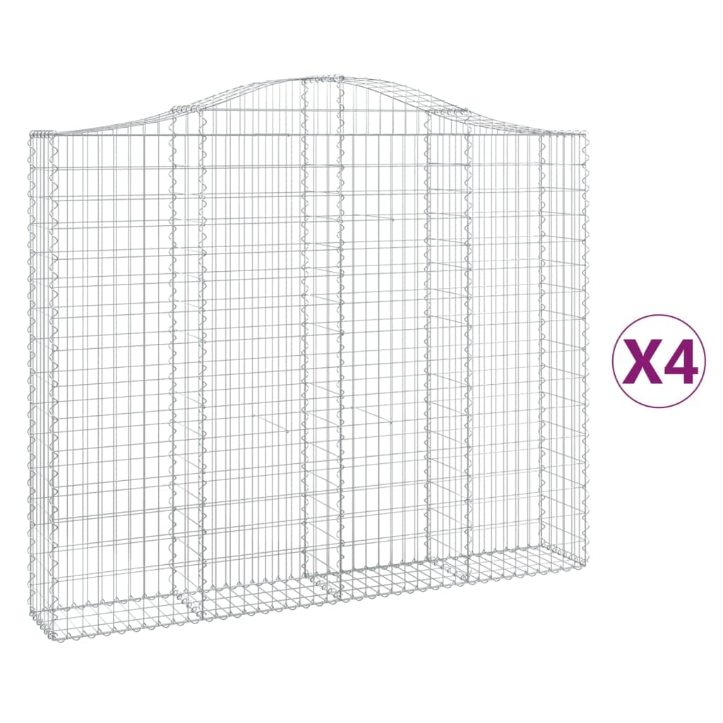 celosias Madera,celosias,Jardinera,Cestas gaviones 4 uds Forma de Arco Hierro 200x30x160/180 cmIdeal para Jardines, Salones Donde se necesite
