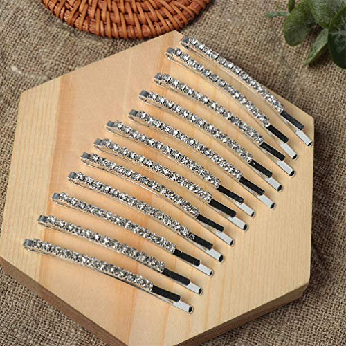 Pixnor 12 peças de acessórios de cabelo de cristal para noiva, dama de honra, casamento, casamento,