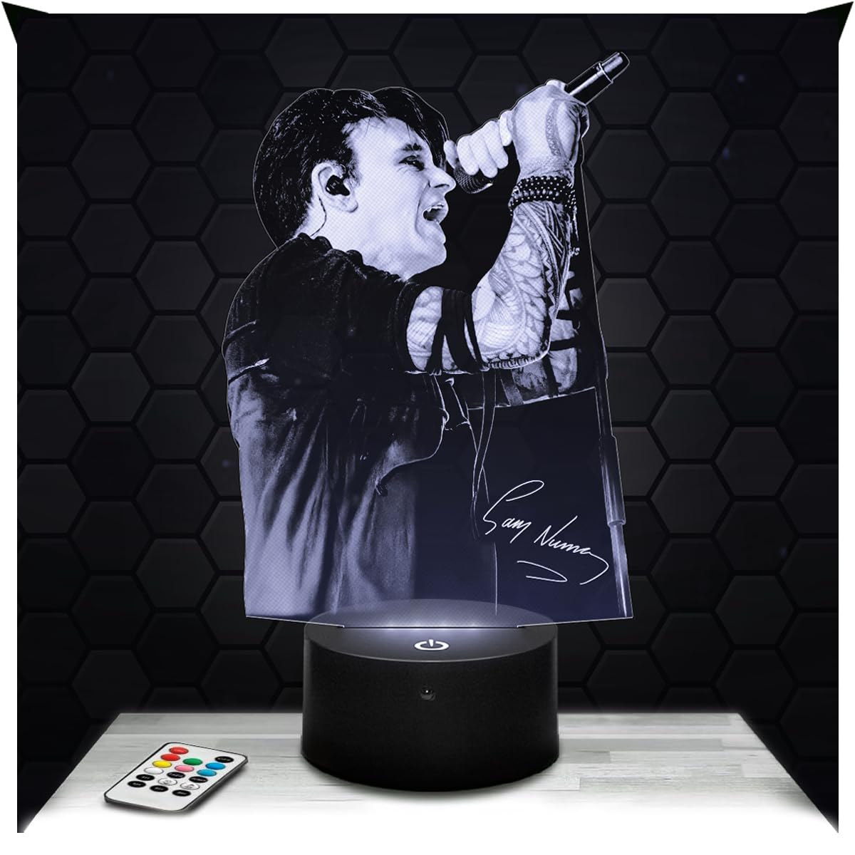 Lampephoto.fr - 3D Lamp Gary Numan British Singer Guitarist, Touch LED Night Light, 3D Hologram Effect, Christmas Birthday Gift Idea for Men Women, Bedroom Decoration Object