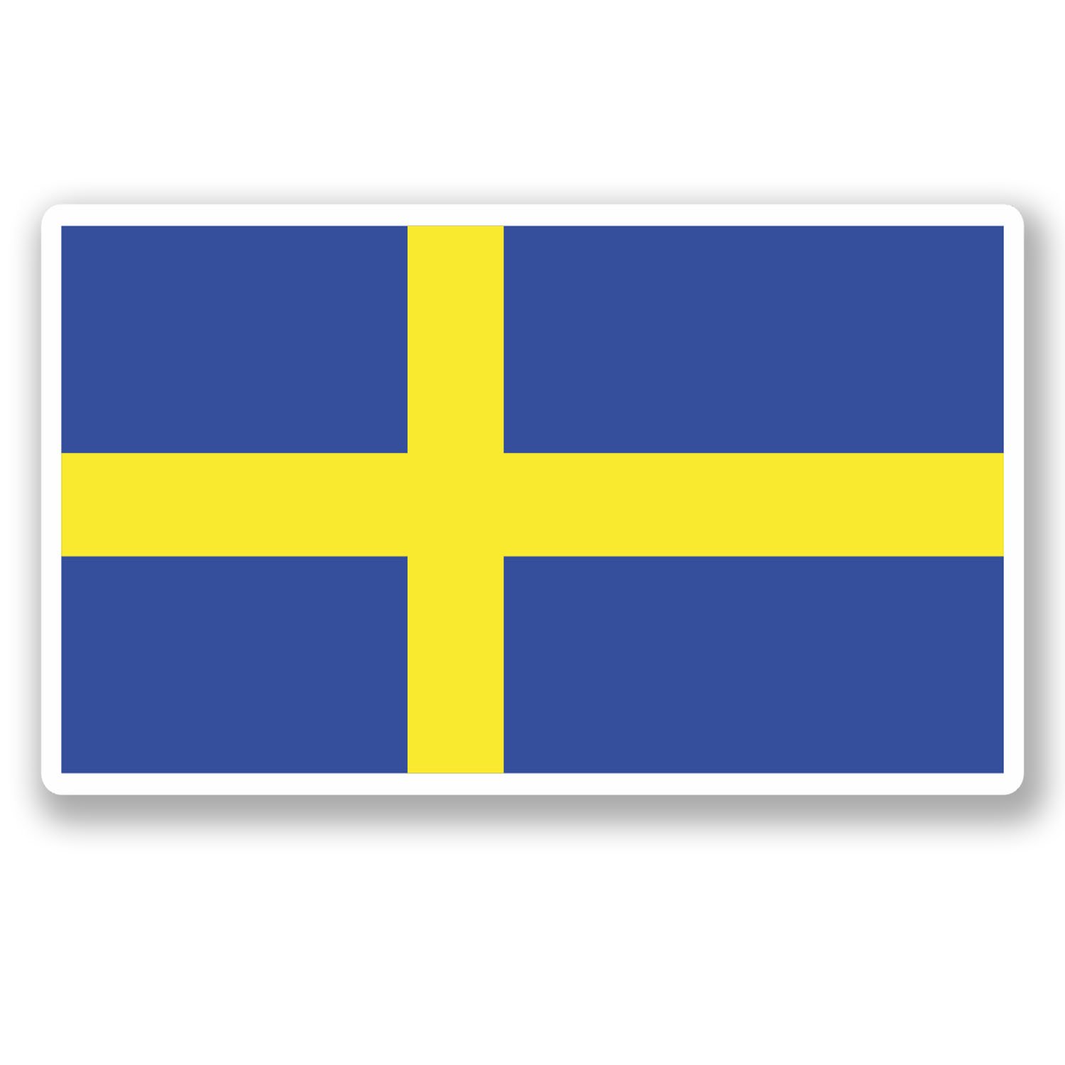 Destinationvinyl As Shown. 2 X 10Cm Sweden Swedish Flag Vinyl Sticker Bike Laptop Car Travel Luggage #5267 (10Cm Wide X 6Cm Tall)