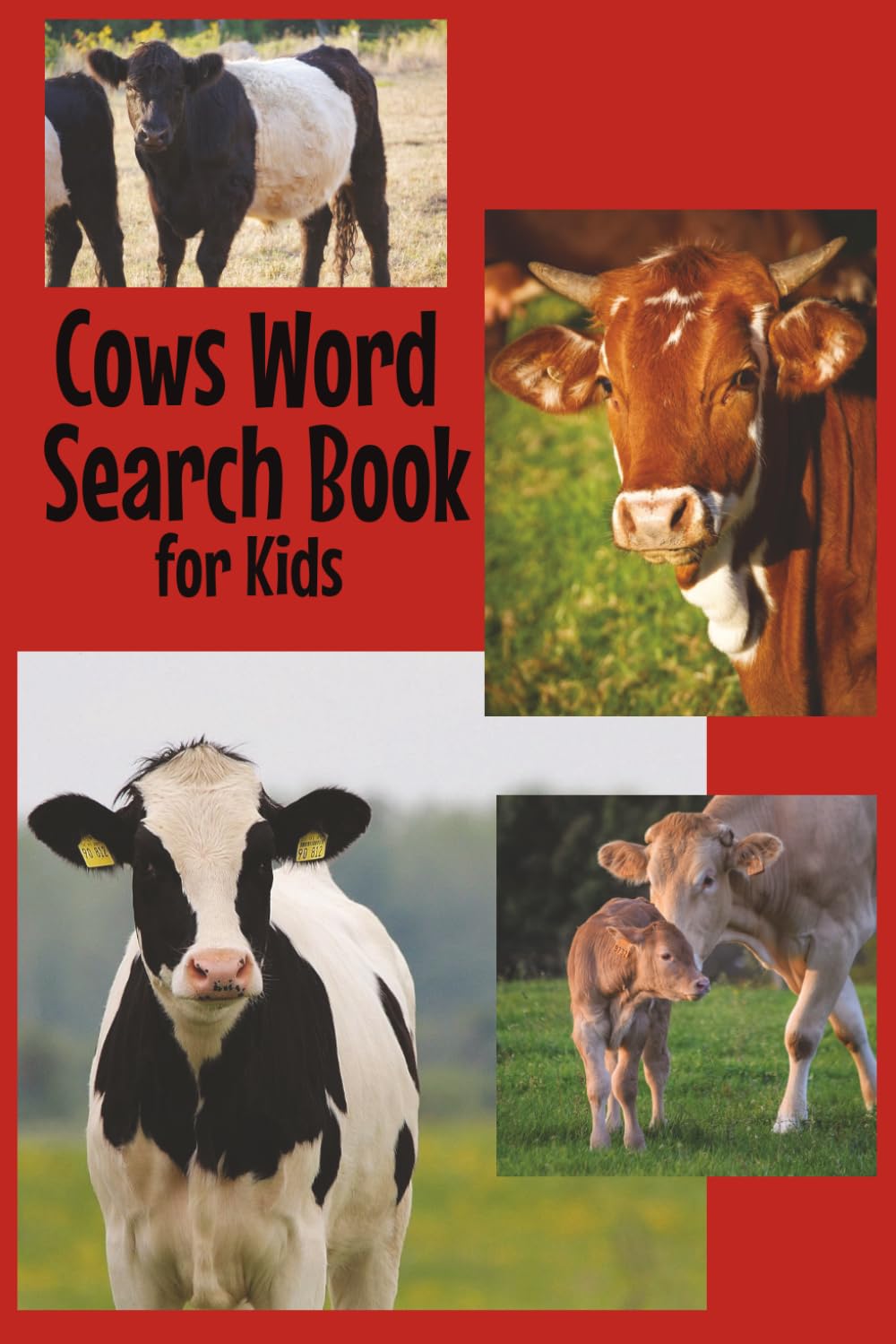 Cows Word Search Book for Kids