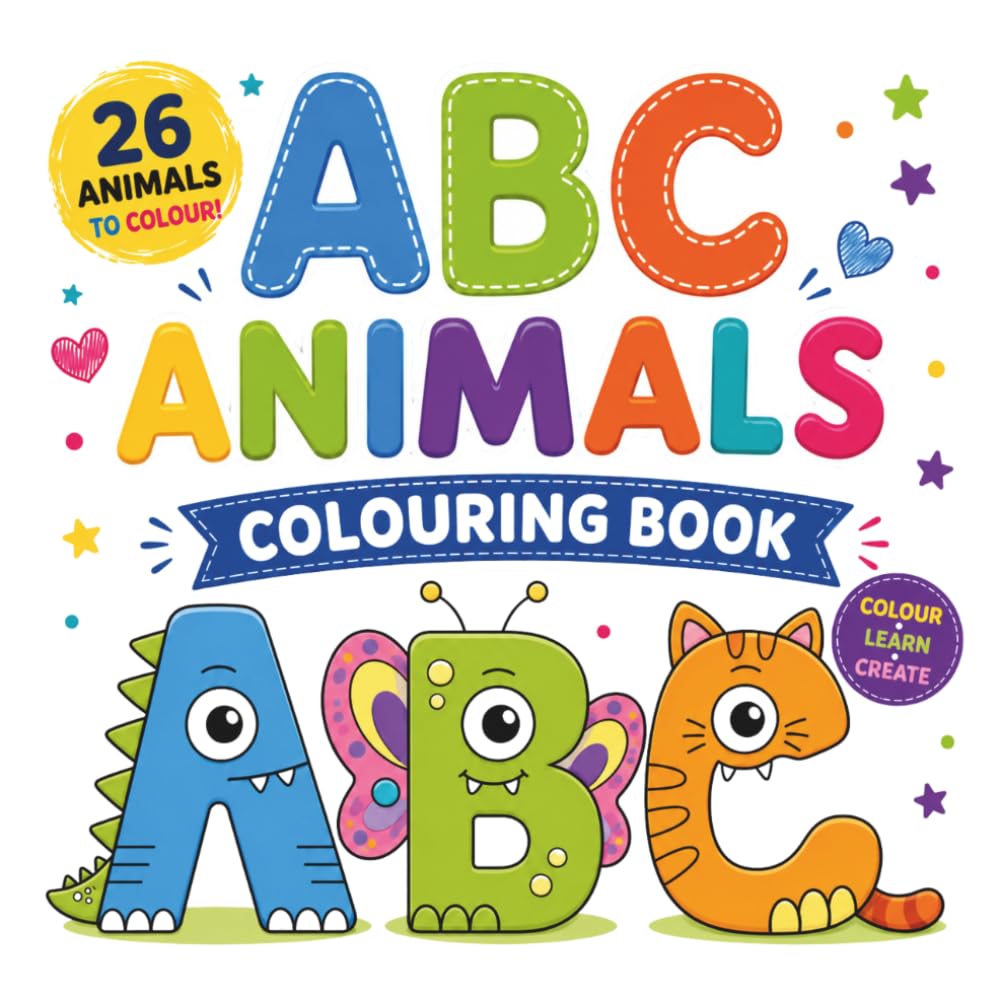 ABC Animals Colouring Book