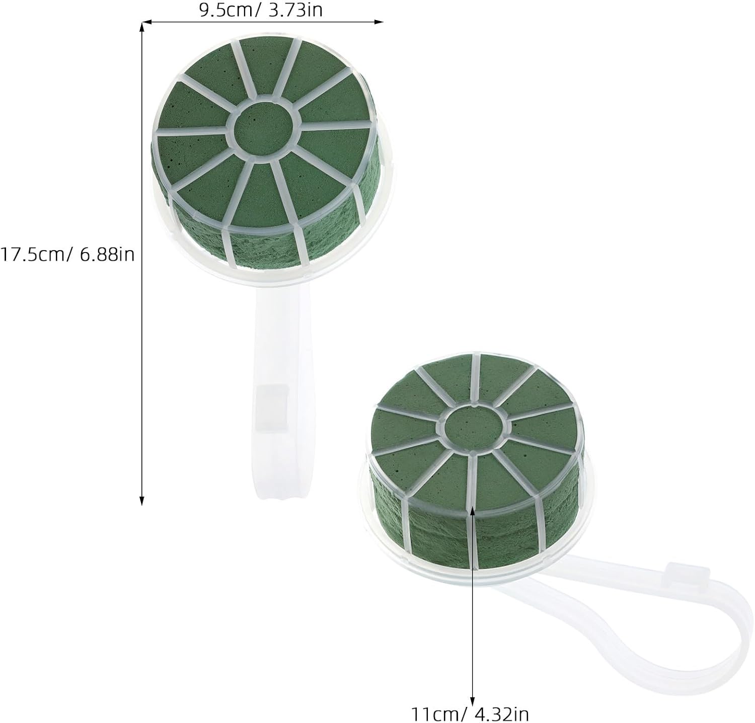 YARNOW 2 Pcs Wedding Bouquet Holder 6.88X3.74X4.33 Inch Bridal Flower Arrangement Handle with Dry Floral Foam for DIY Wedding Supplies and Bridal Bouquets