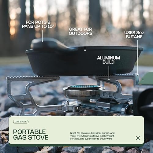 Miniatura 8 de Estufa de gas portátil - Fiable para cocinar - Exterior e interior - Estufa de camping versátil - Quemador de cocina seguro - por Altena