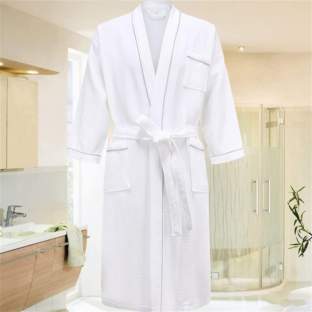 Bathrobes Solid Color Men's Bathrobes Casual Comfortable Pajamas Couple Robes Ladies Homewear