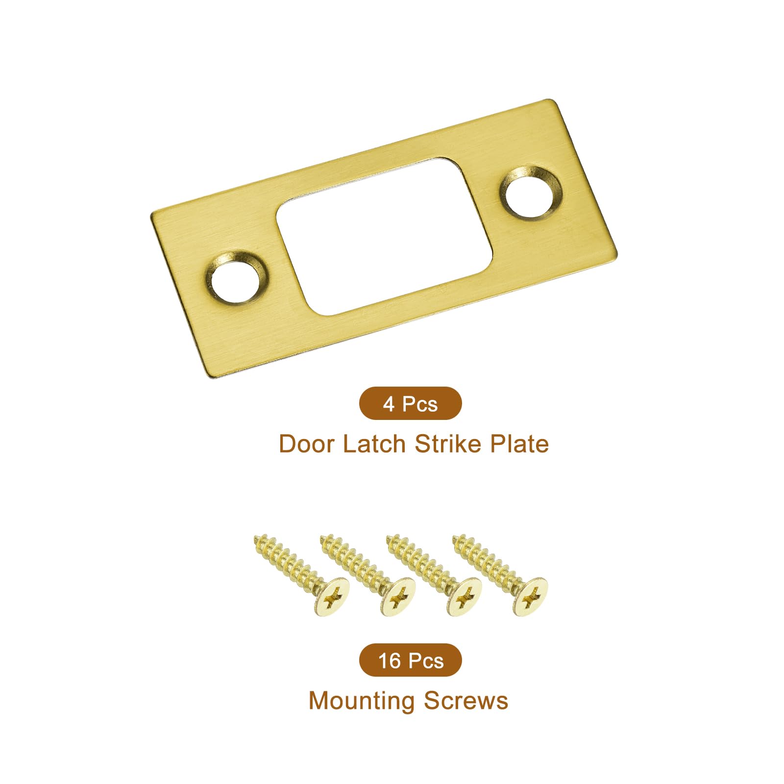 Uxcell 2 Placa De Ataque Da Porta, 57 Mm X 25,4 Mm Aço Inoxi | Frete Grátis