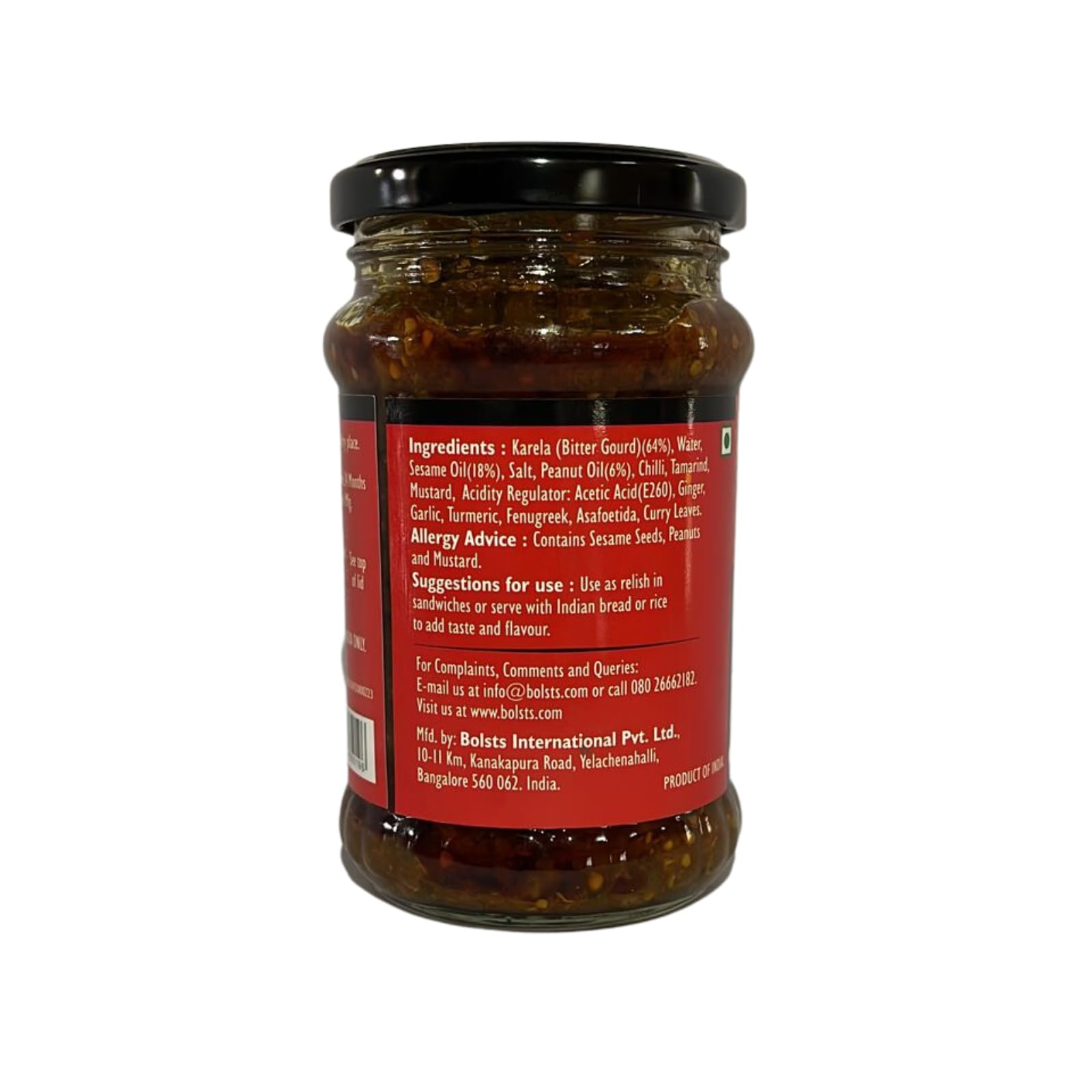 Bolst's Karela Achar | Bitter Gourd Pickle | Homemade Karela Pickles Chopped | No Added Preservatives, No Artificial Flavours | Traditional Recipe | 280g 3