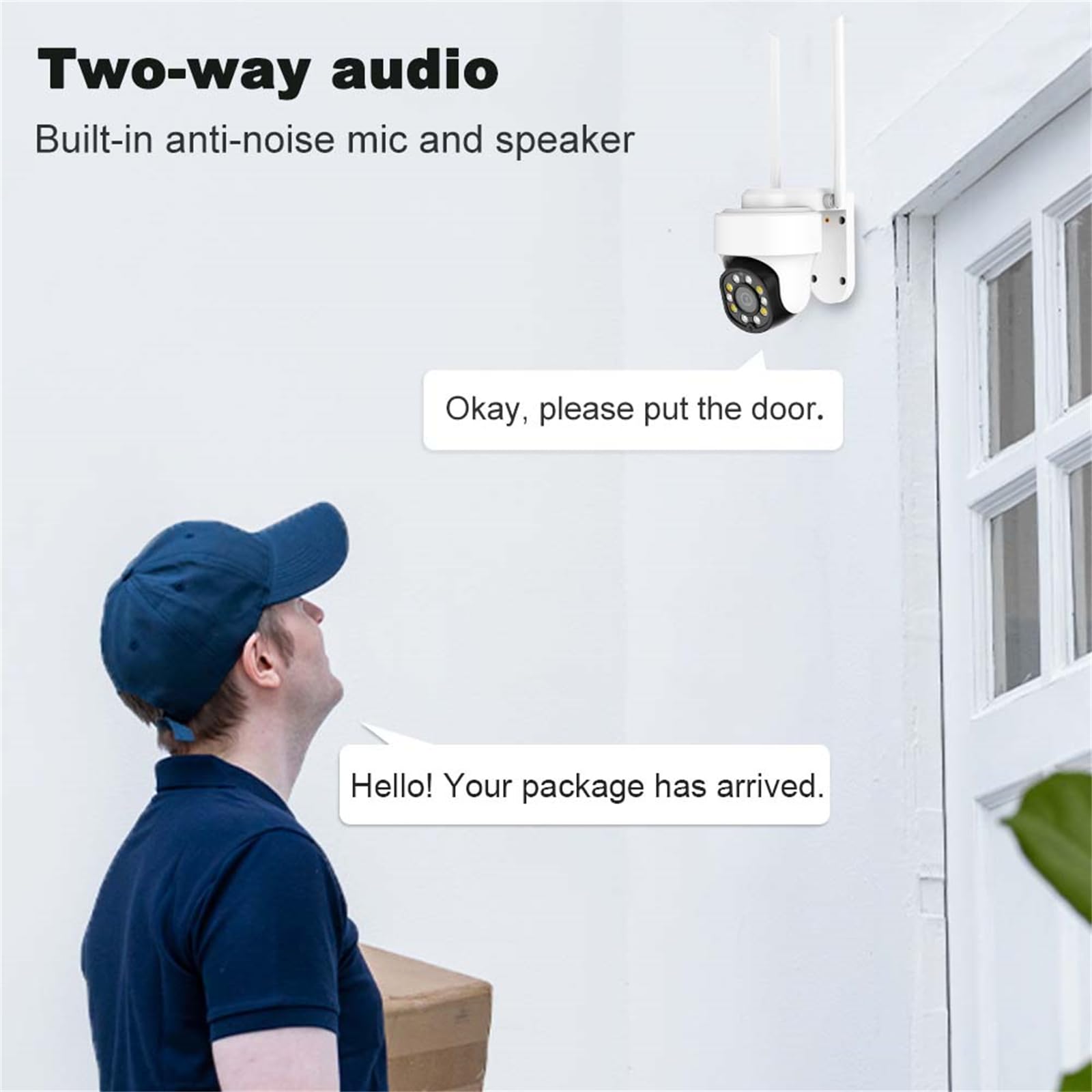 Tuya Smart Life Caméra IP WiFi, caméra de sécurité extérieure PTZ à Vision Nocturne 5MP, détection Humaine, Surveillance vidéo à Suivi Automatique,Camera+64g