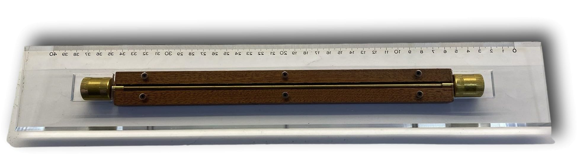 Agendepoint.it - Parallela a rullo millemetrata in plexiglass - da 40 cm - con manico in legno per nautica