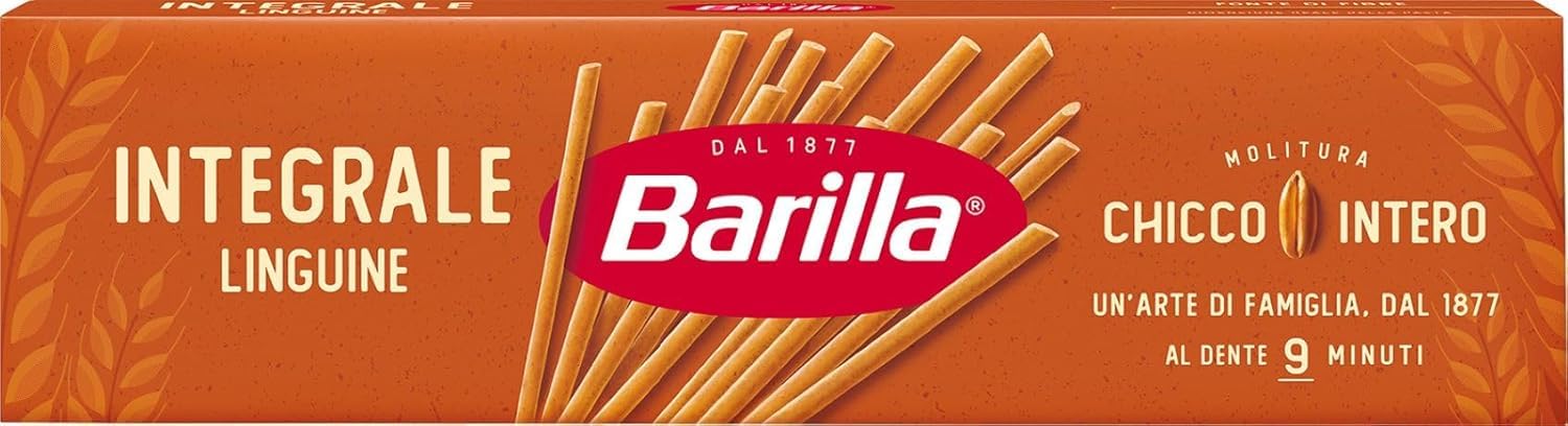 Italian Gourmet Linguine integrali pasta italiana Vollkorn 30 x 500g Nudeln | 100% Hartweizen, reich an Ballaststoffen, cottura 9 minuti, ideale per, Gesamtnettogewicht 15 kg + Kostenlos Polpa 400g